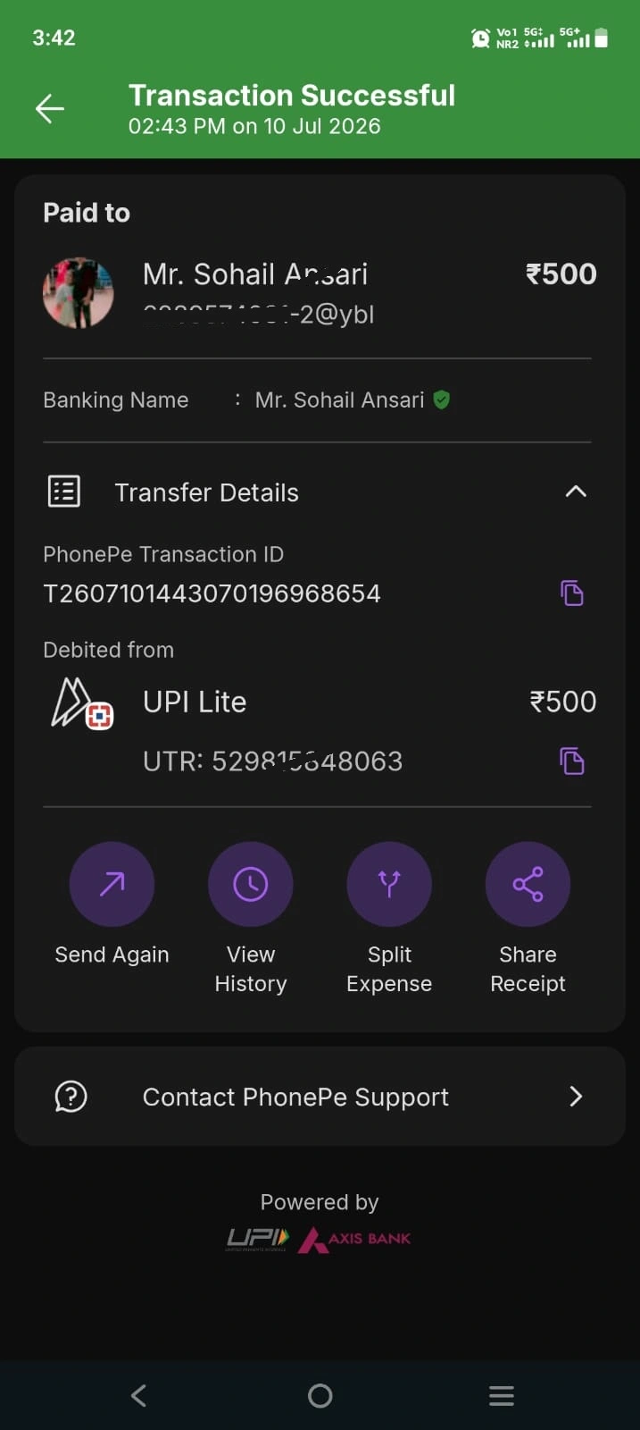 Dear FF payment proof 1