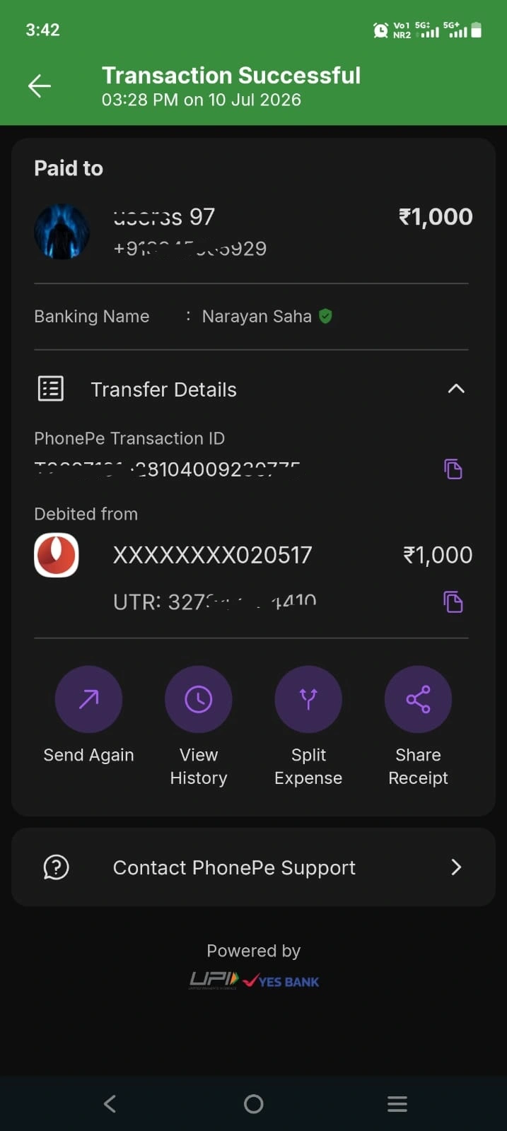 Dear FF payment proof 2